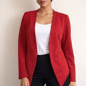 BCBGeneration Red Open-Front Tailored Blazer